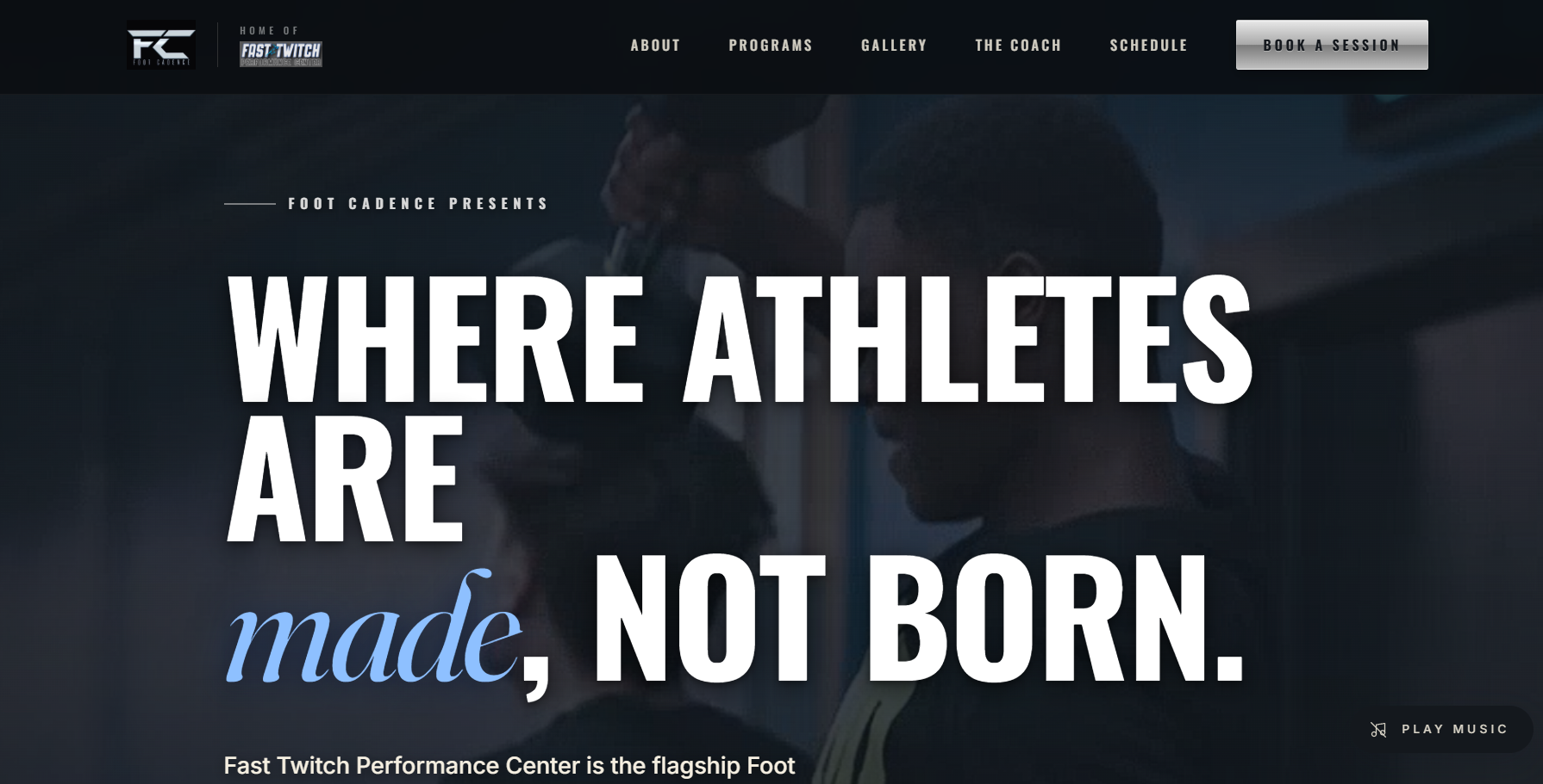 Foot Cadence website preview
