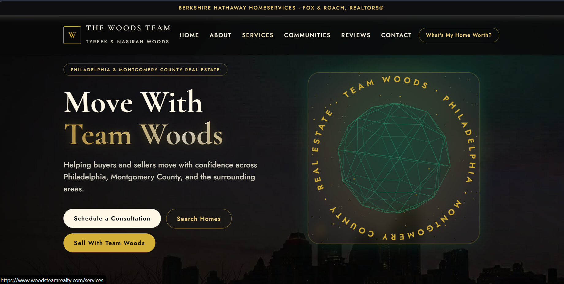 Woods Team website preview